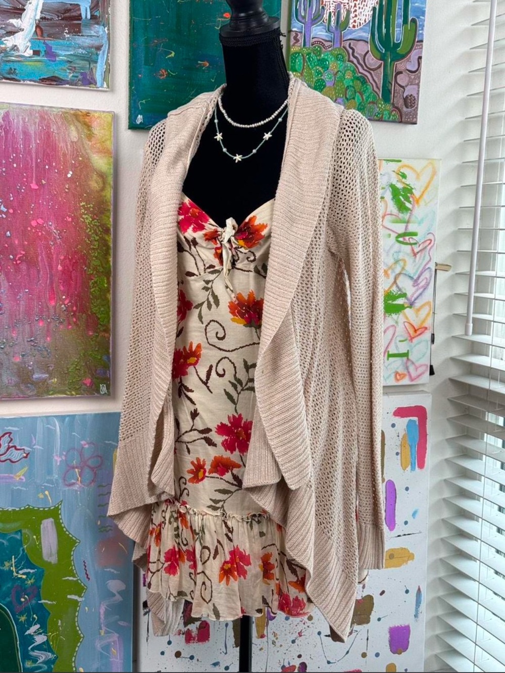Roxy Cream Long Sleeve Knit Cardigan